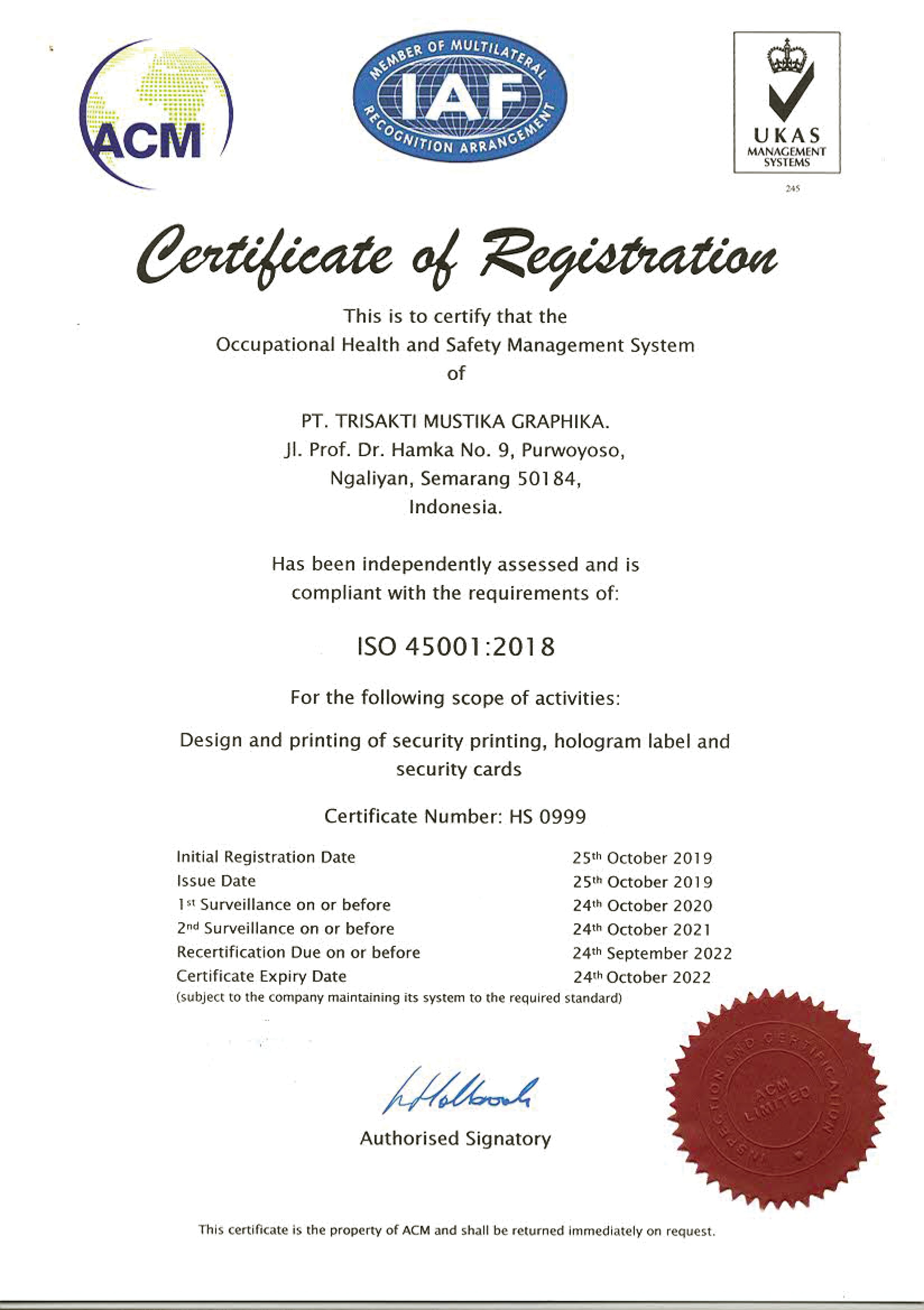 ISO 45001 2018